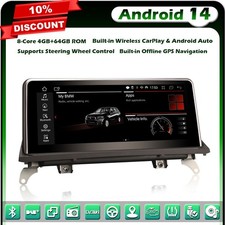 8-Core 10.25" CarPlay Android 14.0 Autoradio BMW X5 E70 X6 E71 CCC IPS 64GO WiFi