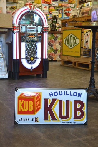 Plaque émaillée bouillon kub - émaillée,