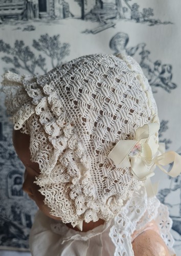 Ancien petit bonnet coiffe - bonnet,