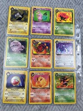Lot de 9 Cartes Pokémon Team