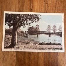 Postcard Cpa - Saint Amand-sur-sevre - Le Pont De Bois Sur La Sevre À Chaligny