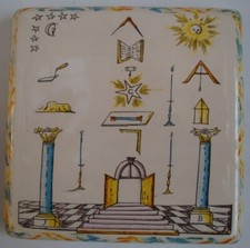 Dessous de plat Franc Macon Style Art Deco Style Art Nouveau Porcelaine