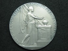 MEDAILLE BR. arg J-C.CHAPLAIN 1897 FELIX FAURE PRESIDENT de REPUBLIQUE FRANCAISE