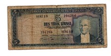 Turquie TURKEY ATATURK Billet
