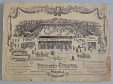 Ancien devis pour un caveau et monument funéraire Ets Grava Marseille en 1924