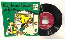 Ancien 45t Disque Vinyle Rondes et Chansons Enfantines Album 1