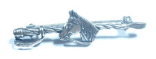 broche motif cheval en argent