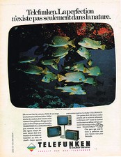 PUBLICITE ADVERTISING 064  1976  TELEFUNKEN  téléviseur  GATERINS DE L'OCEAN IND