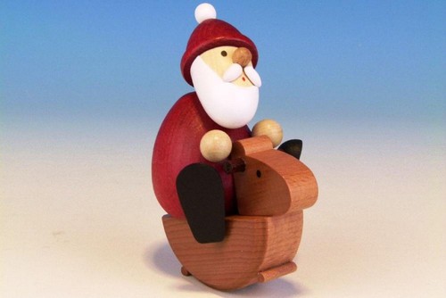 Figurine bois père noël - bois,