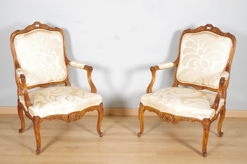 Paire fauteuils régence à - paire,