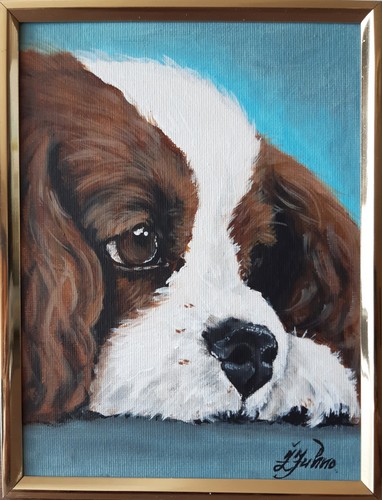 Peinture huile cavalier - peinture, l'huile