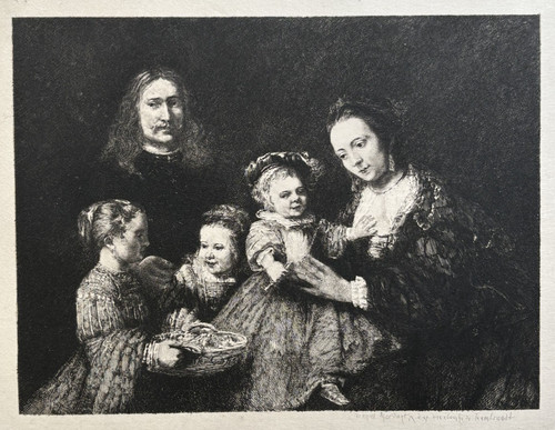 Portrait famille gravure - famille,