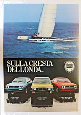 AFFICHE ANCIENNE ORIGINALE italienne garage miss LANCIA HPE GAMMA BETA catamaran