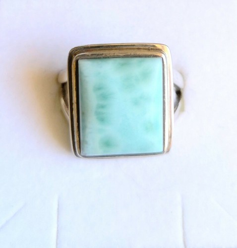 Bague larimar t55 argent - bague,