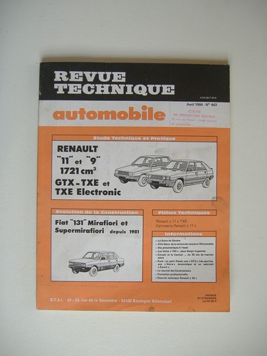 Revue technique rta renault - technique, 11