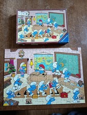 1985 puzzle L'école des Schtroumpfs 200 Pieces Made In West Germany Ravensburger