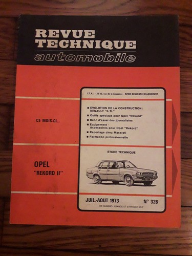 Rta opel rekord revue - opel, 2