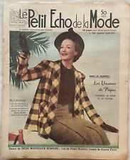 LE PETIT ECHO DE LA MODE n° 16 du 17 Avril 1938 revue ancienne avec chapeaux