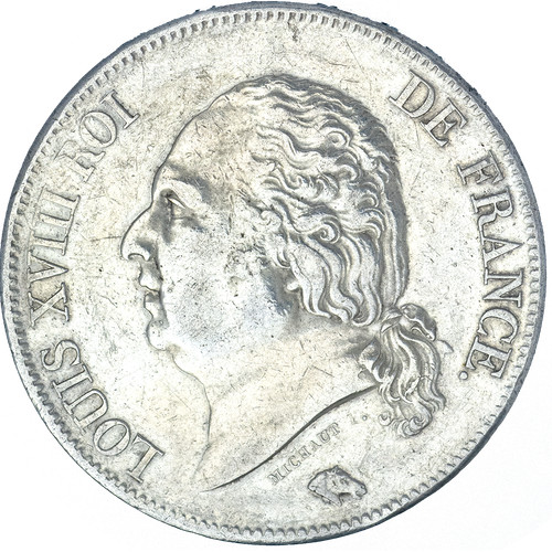 Louis xviii francs 1823 - louis,