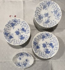 Rare Série De 16 Assiettes Modèle Flora lichen Faïenceries Creil Et Montereau