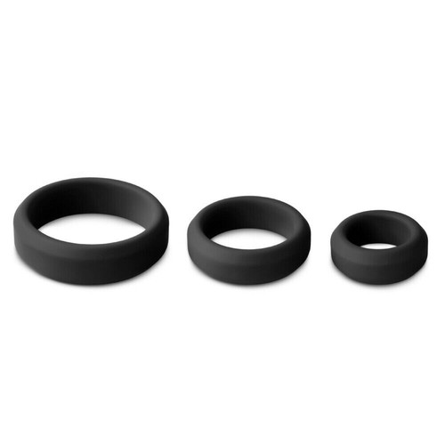 Flat silicone triple cock ring - flat,