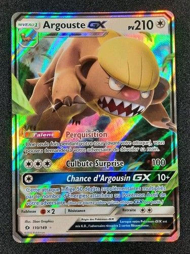 Carte pokémon argouste gx - carte,