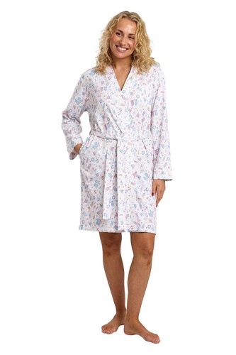 Indigo sky peignoir kimono - sky,