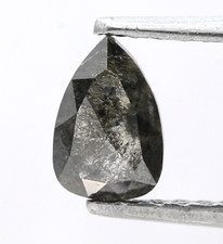 Poire Forme Sel Poivre Couleur 0.76ctw Rose Coupe Diamant Naturel Diamant Seul