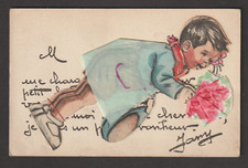 Carte  Postale    Germaine BOURET AVEC DECOUPI   Dim  9  X  14  Cm
