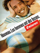 publicité Advertising  1022  1987  slip  homme Eminence les hommes ont fesses