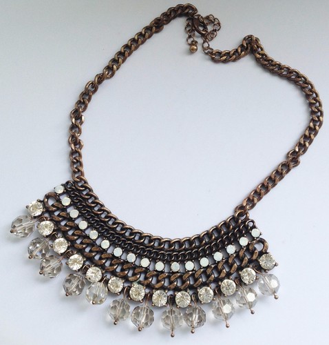 Collier rétro couleur bronze - rétro,