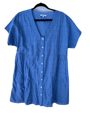 Madewell large blue tunic - blue,