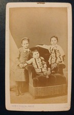 Photo CDV XIXe Enfants Costume