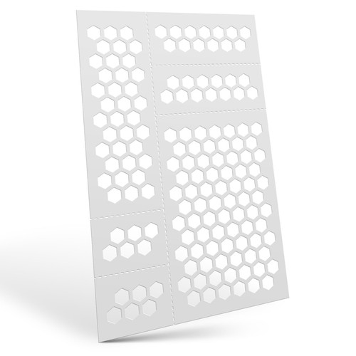 Pochoirs flexibles hexagons - pochoirs,