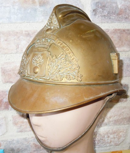 Ancien casque pompiers - ancien, de