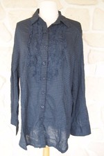 Chemisier ton bleu avec "volant" neuf taille 46 marque Ha Shun (bc) 