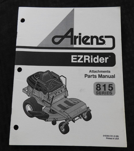 Ariens ezrider 815 - ezrider, séries