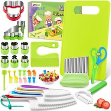 Sécurité de Cuisine pour Enfants Kit 28 Pièces Set de Couteaux Cuisine avec à...