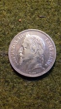ANCIENNE MONNAIE 5 F ARGENT 1869 A NAPOLEON 3 OLD  FRENCH SILVER COIN SILBER