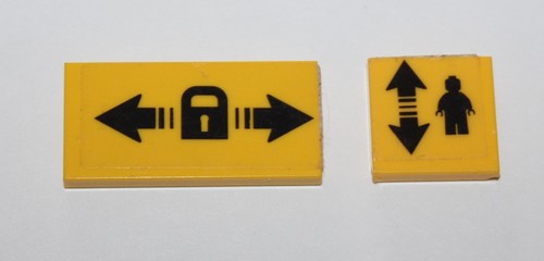 Lego yellow tile 4 with - lego,