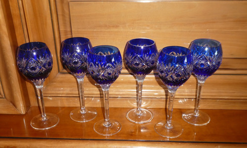 Anciens verres vin en - 6,