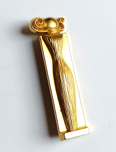 Broche dorée colonne - broche,