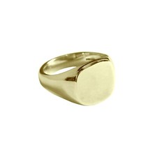9ct Solide or Jaune Coussin