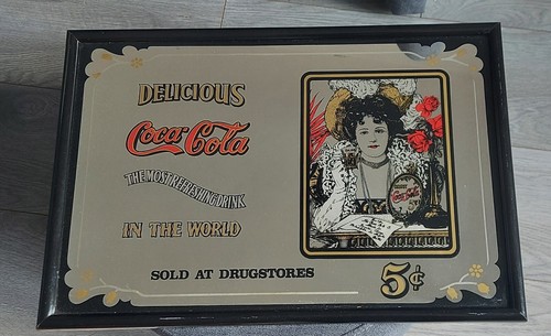 Grand miroir vintage - grand, cola