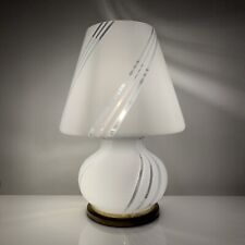 Lampe champignon verre Murano soufflé décor spirale style Venini vintage  42 cms