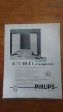 PUB ANCIENNE ADVERT - PHILIPS PLATINE PICK UP AMPLI ENCEINTES
