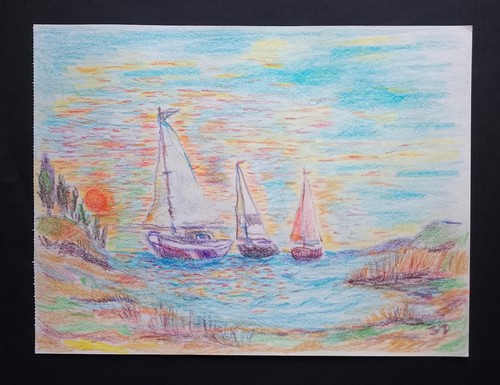 Dessin bateaux voiliers marine - bateaux,