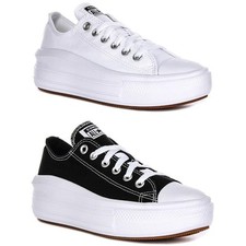 Converse 570256C CT All Star Plateforme Femme En Noir Et Blanc UK 3 - 8