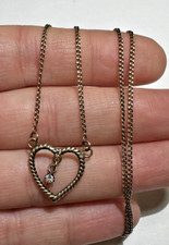 9k or Jaune Coeur Pendantes