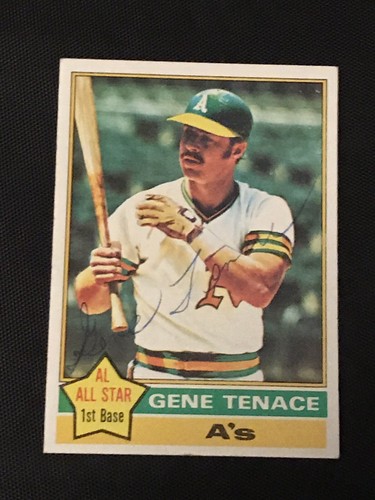 Gene tenace 1976 topps signed - topps,